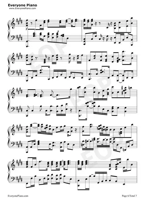 年轮说-荼蘼片头曲五线谱预览6-钢琴谱文件(五线谱,双手简谱,数字谱