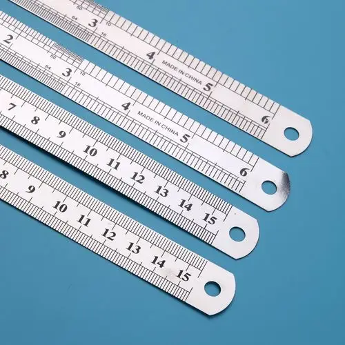 15cm公分 不锈钢直尺 金属长尺刻度尺铁尺钢尺绘图测量 学生文具