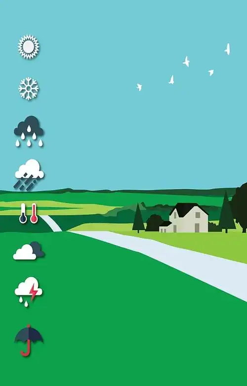 绿色农田天气预报表背景素材