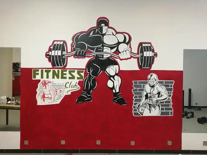 私人健身房手绘