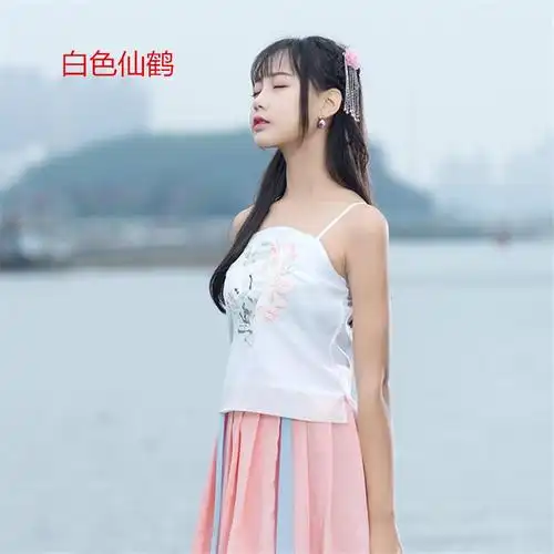 2021年夏季新款女装古风仙鹤背心吊带日常汉服内搭刺绣打底抹胸