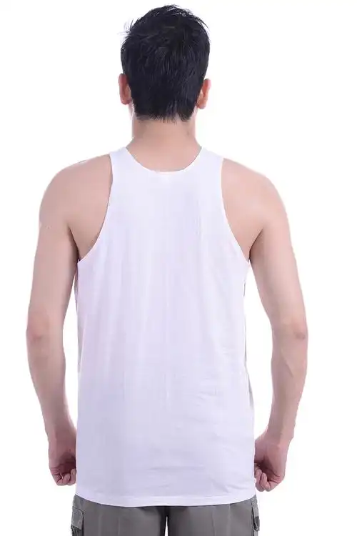 中年男士夏季老式跨栏吊带背心宽松中老年人内衣全棉无袖汗衫