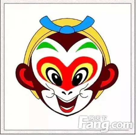 孙悟空的简笔画面具