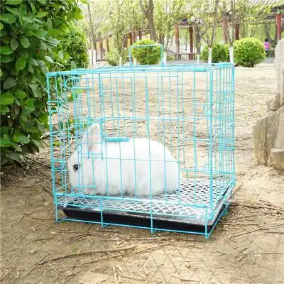 摆酷狗笼子泰迪小型犬便携式狗笼加粗折叠宠物狗笼兔笼子猫 包邮