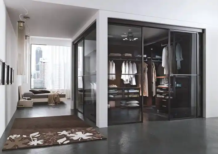 主卧室透明衣帽间装修效果图 怦然心动的衣帽间设计