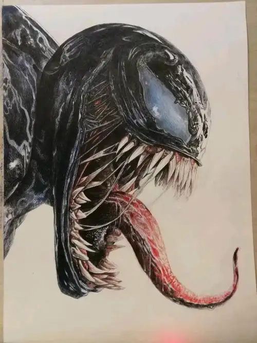 闲来没事,画一只毒液