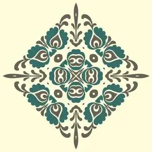 抽象的东方模式蔓藤花纹与花香的元素.传统经典装饰矢量曼荼罗.