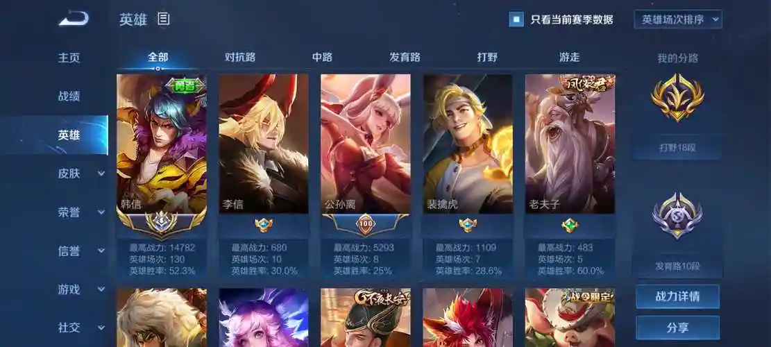 【花海】正式服历史国服韩信|历史1w4战力|主页国标|可排位