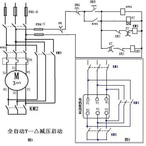 电机星三角接线方法