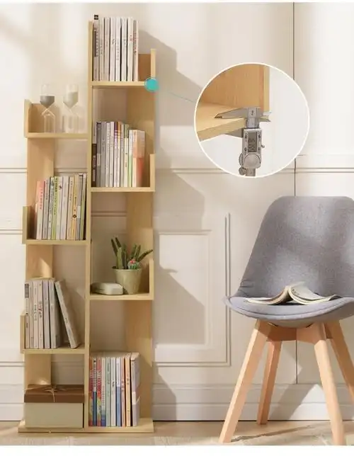 简易书架置物架现代简约儿童学生卧室落地树形书架多层创意小书柜