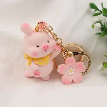 网红钥匙扣可爱粉色小猪玩偶女韩版包包挂件创意潮流小礼品围巾小粉猪