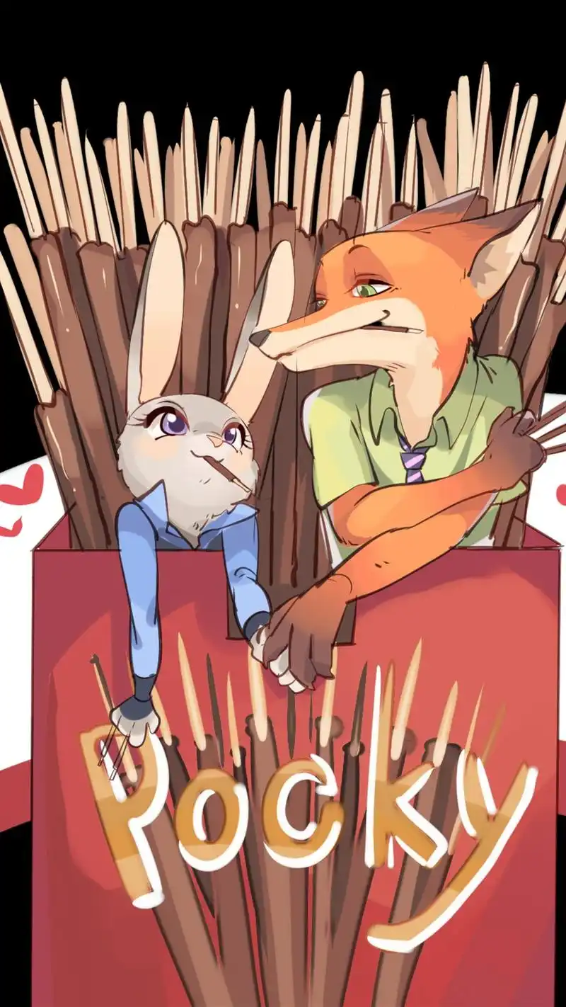 疯狂动物城狐狸兔子cp漫画手机壁纸(一)