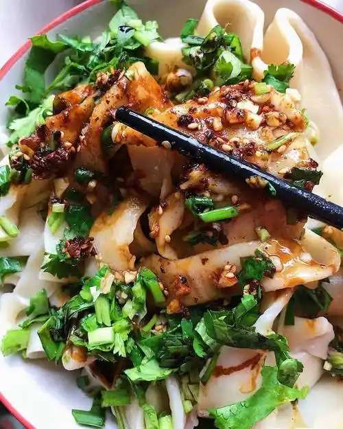 陕西美食|裤带面——又名biangbiang面_关中