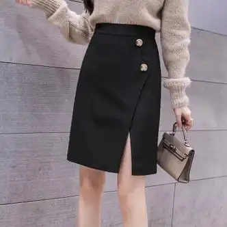 戎诺春秋中老年半身裙女中长款妈妈a字半裙女士2023年小个子高臀开叉