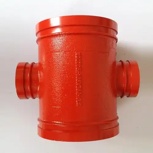 供应多种规格沟槽管件 四通 质量保证 消防卡箍 厂家直销