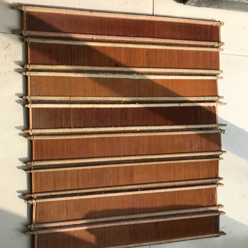 民俗老物件老织布机配件竹蓖子茶托竹茶席竹茶垫 织布杼复古装饰