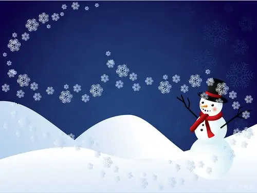 冬天_背景_矢量_雪人_雪花_图片大全—全景创意图库(quanjing.