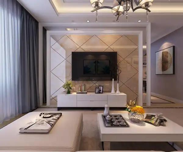 简约客厅电视背景墙效果图