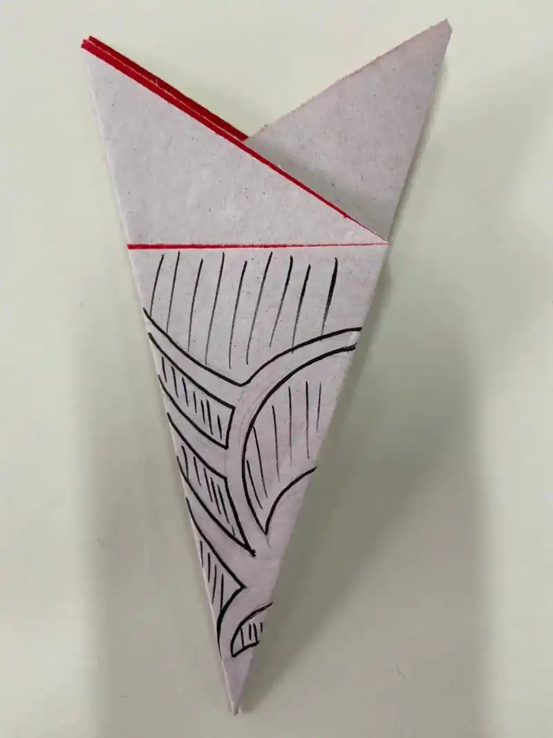 六折窗花#剪纸 - 抖音