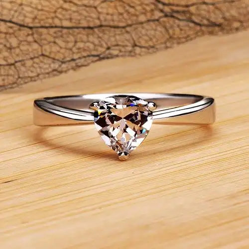 戒指婚戒钻石戒指带证书女款美国莫桑石印记950时尚p6185