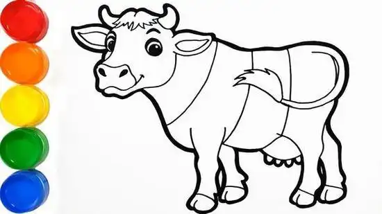 矢量牛小牛简笔画小牛插图小牛公仔小牛点赞很简单的一个小牛简笔画