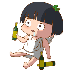 蘑菇头丘比特喝酒震惊gif动图_动态图_表情包下载_soogif