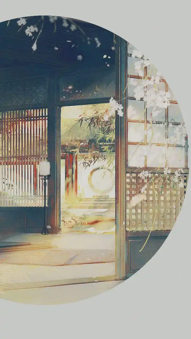 古韵意境之美手机壁纸淡雅半圆画面古风图片