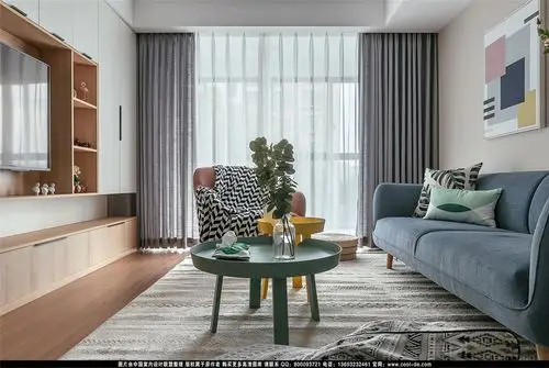 80平米三室户北欧风格装修案例