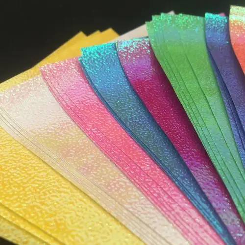 厂家批发珠光纸镭射纸10/15/20/25厘米正方形闪光手工折纸千纸鹤