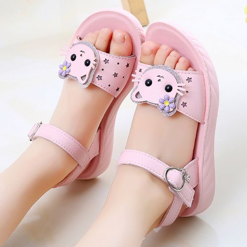 儿童凉鞋女童卡通卡通猫猫咪公主2022夏季新款凉鞋