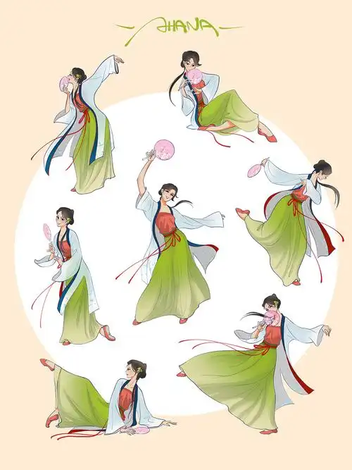 《小酒馆》古风舞蹈速写|插画|创作习作|烟花乱 - 原创作品 - 站酷