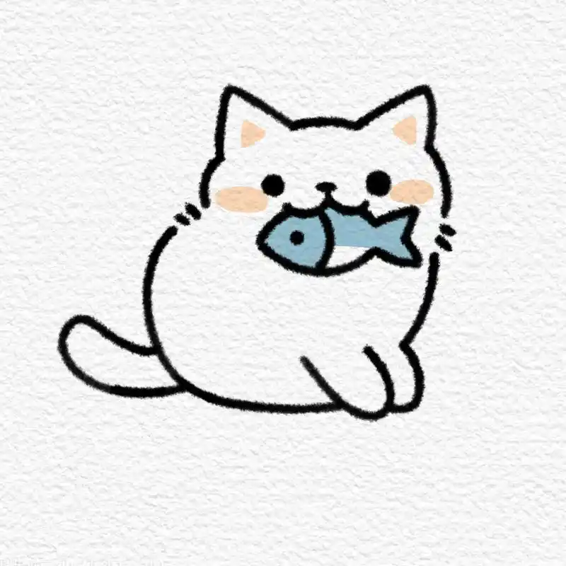 猫咪简笔画合集,最近画了六张小猫咪.#简笔画 #零基础学画画