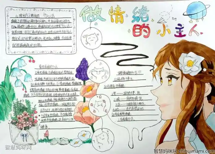 初一我的情绪我做主手抄怎么画