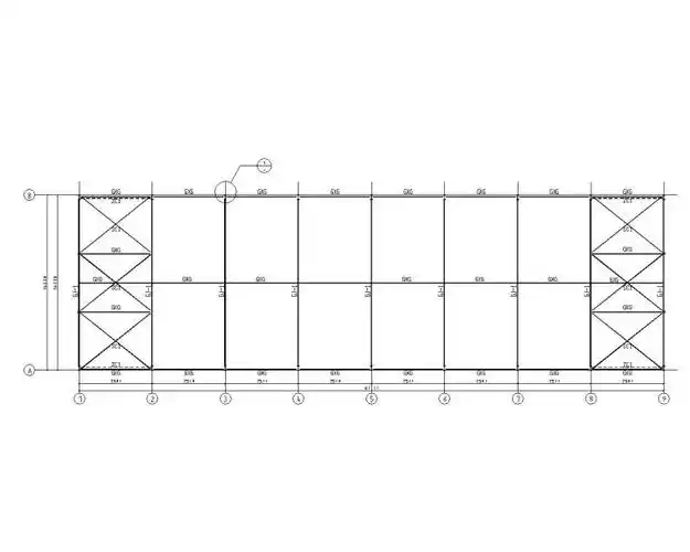 18米单跨钢结构厂房结构施工图(cad)