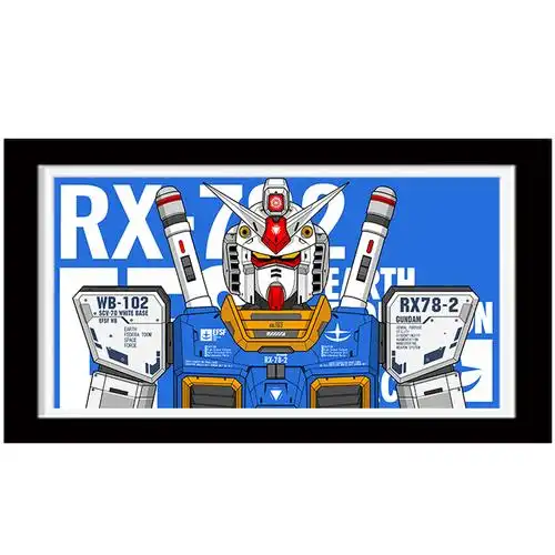 高达rx782元祖模型立体画手工裁剪剪画客厅玄关工艺画