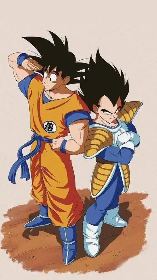 龙珠壁纸悟空与贝吉塔
