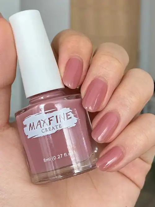maxfine水性指甲油m17乌梅裸紫灰