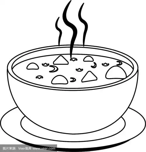 玉米饼汤黑白色的热食物