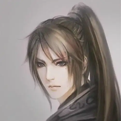 马尾古装汉服假发男抓夹式古风cos长直发假马尾