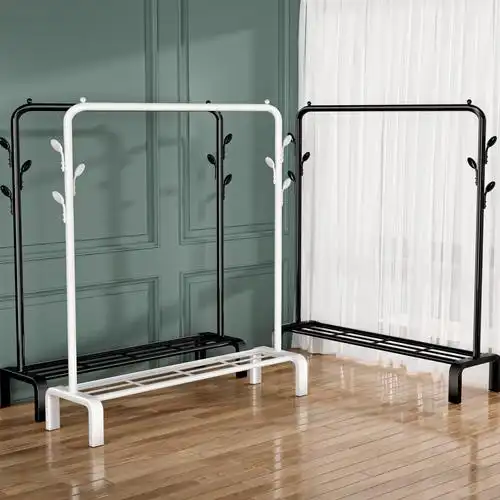 晾衣架落地卧室简易家用挂衣衣服架子室内凉衣置地