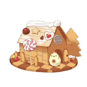 卡通糖果屋装饰免扣素材