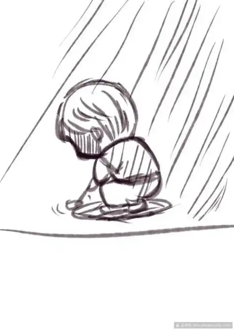 悲伤简笔画 悲伤简笔画小人