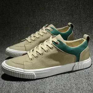 男鞋2022年春季透气百搭潮流软底休闲板鞋复古男士低帮系带帆布鞋