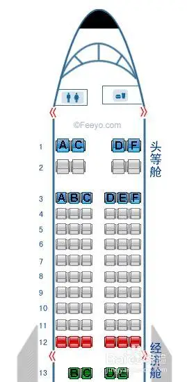 飞机座位图解