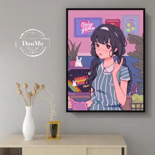 数字油画少女动漫人物diy定制卡通手工填色减压diy