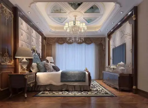 豪华欧式别墅卧室装修效果图