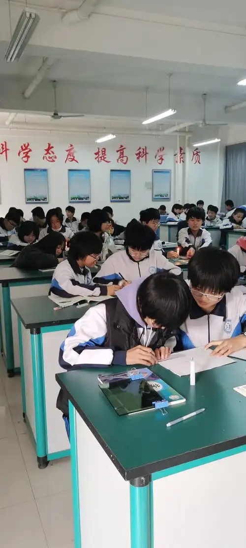 邱县第二中学八年级学生探究平面镜成像特点