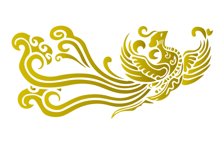 橙色矢量凤凰素材