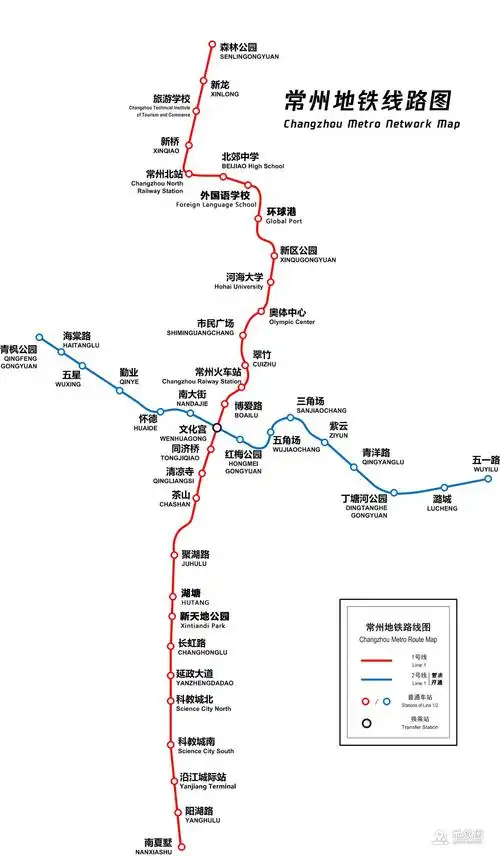 常州地铁线路图(注:点击图片可查看下载大图)常州地铁线路规划图(注