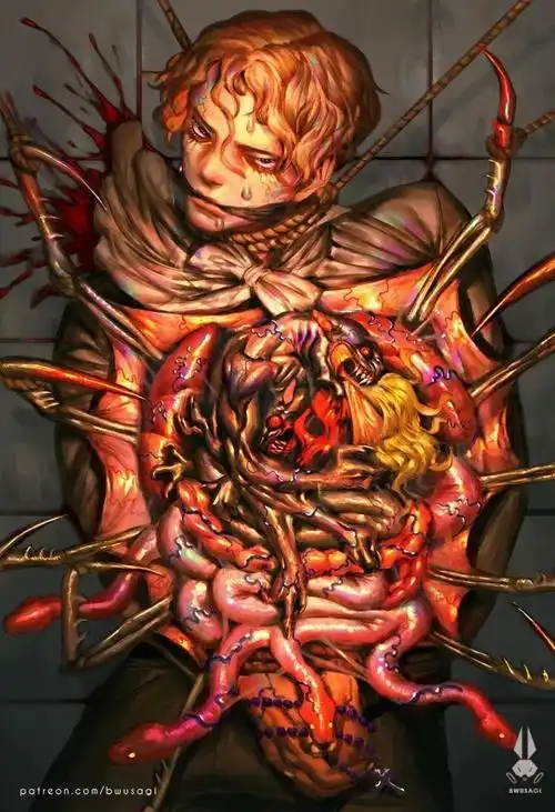 胆小千万不要点开不要说我没提醒丨印尼画师bwusagi作品